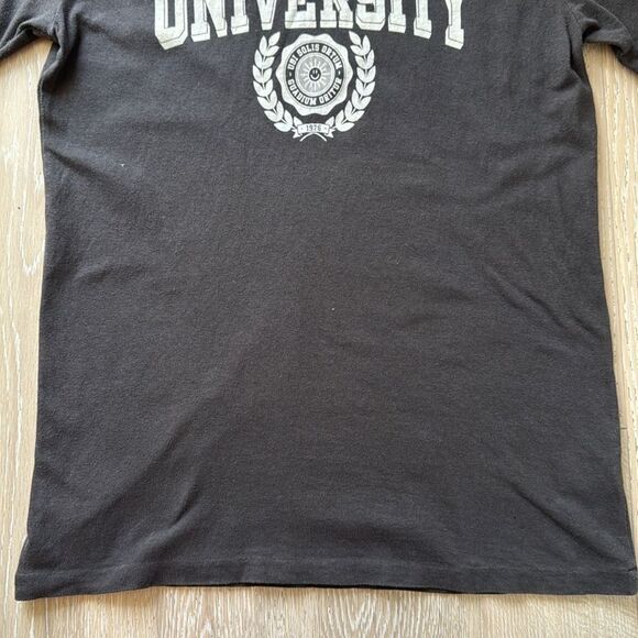 Denim Forum The Old Favorite Tee Sunshine University Cotton Brown Sz1 - Picture 6 of 11